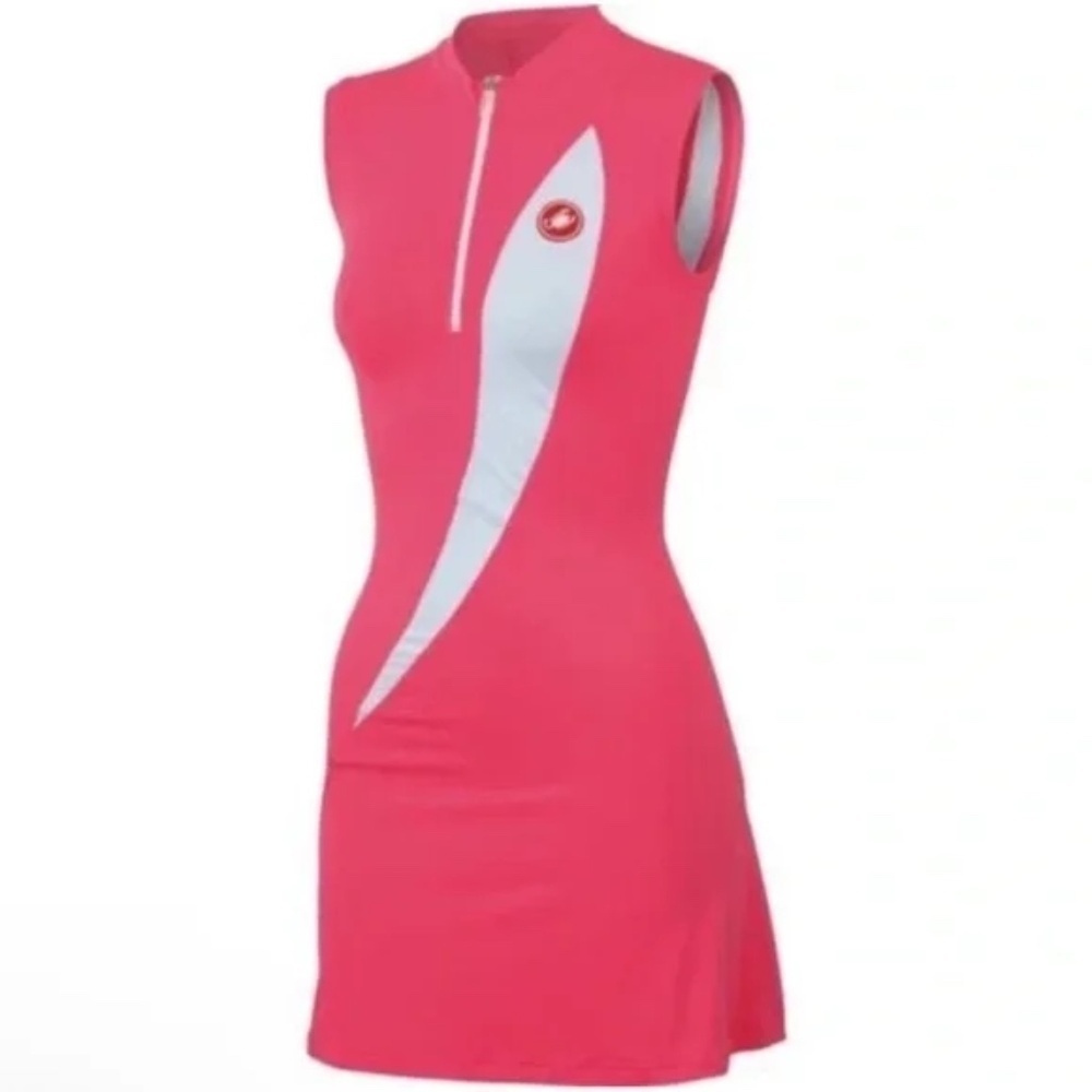 Castelli Elegante Cycling Dress Pink White Mesh Softflex Size Small